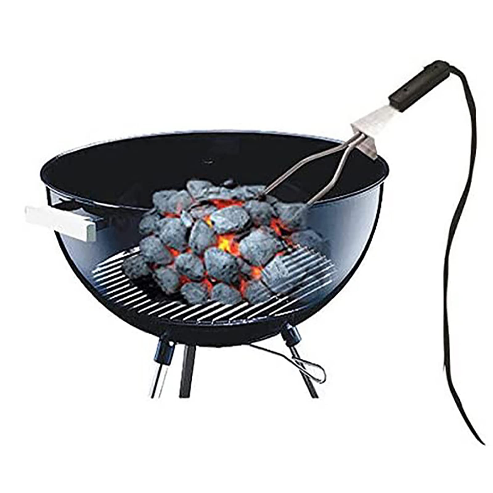 Arrancador de carbón eléctrico, 600 W Premium para barbacoa, chimenea, encendedor de carbón, briquetas de encendido fácil y rápido, elementos de bobinas de acero inoxidable 304, cable de 16 pulgadas