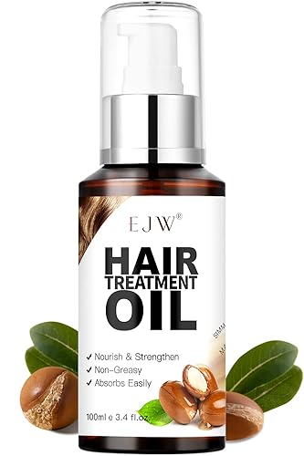 EJW Tratamiento de aceite para el cabello suero reparador de aceite de macadamia hidratante y nutritivo suaviza y controla el encrespamiento sin