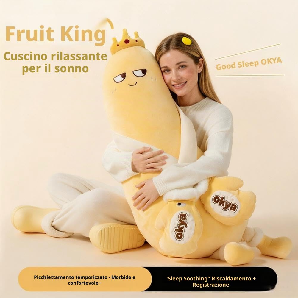 Cuscino Abbraccio Peluche Riscaldato con Vibrazioni Ritmiche per Adulti