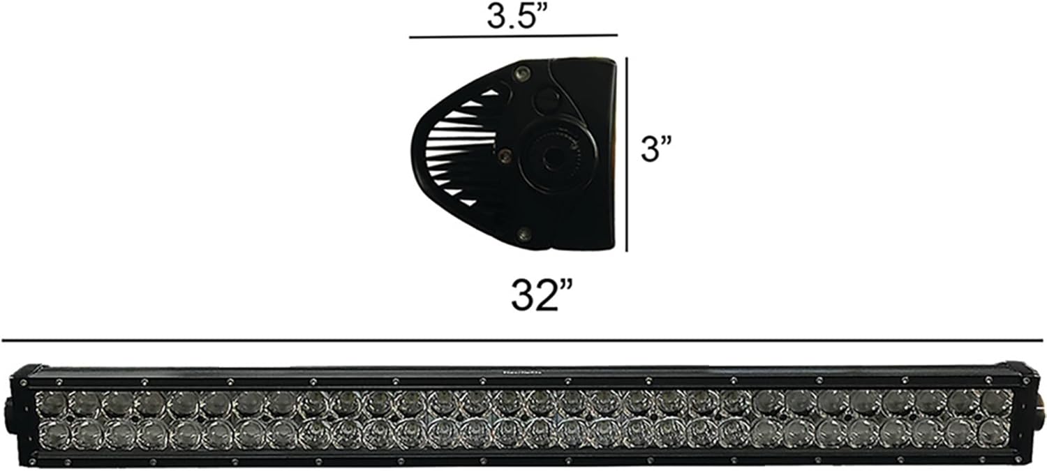 Tiger Lights TLB430C 12V 32" Double Row LED Light Bar 15 Amps, 180 Wattage, 32" Length, 3 1/2" Width, 3" Depth, 9900 Lumens, Flood/Spot Combo Off-Road Light