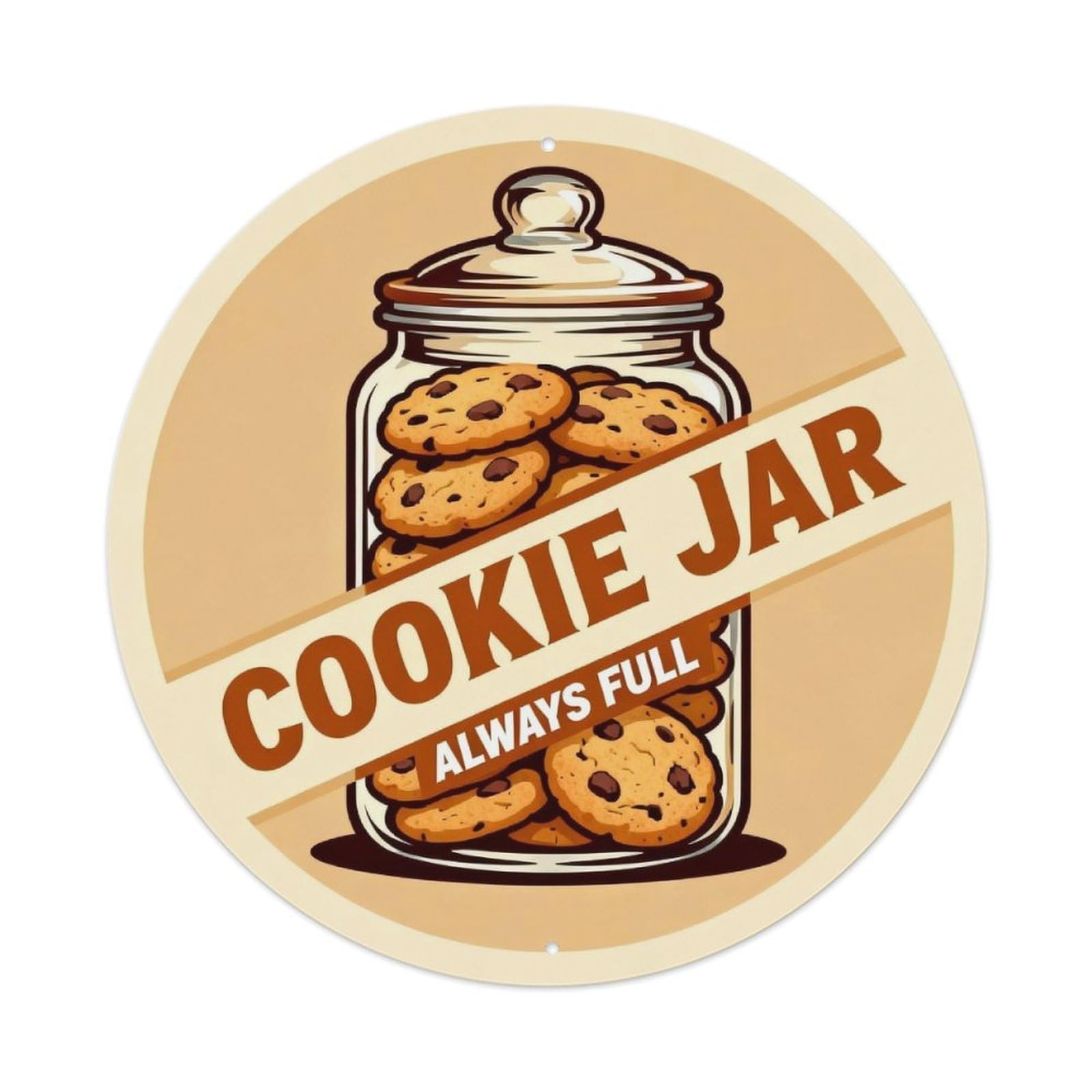 Cookie Jar Always Full Metal Tin Sign Plaque