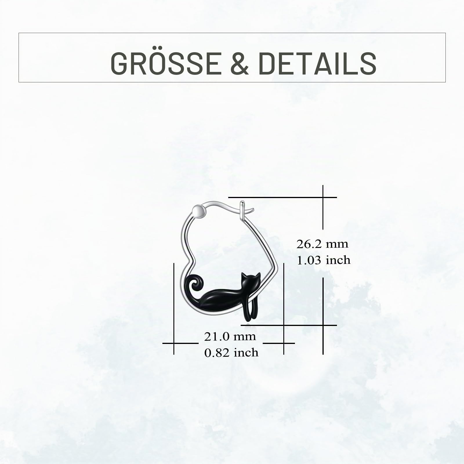 YFN Cat Gifts Ohrringe Sterling Silber Cute Animal Cats Dangle Ohrringe Schmuck für Frauen Teen Girls
