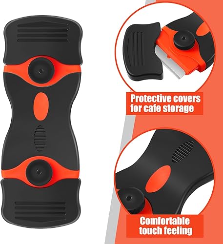 Miniatura 5 de Raspador de hoja de plástico, 9 piezas, raspador multiusos, herramienta de tinte sin arañazos, fácil de limpiar, grietas y espacios reducidos,