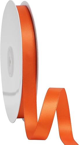 Miniatura 55 de LIUYAXI Cinta de satén roja de doble cara, 1/4 pulgadas x 50 yardas continuas, cintas finas perfectas para envolver regalos, tarjetas de invitación