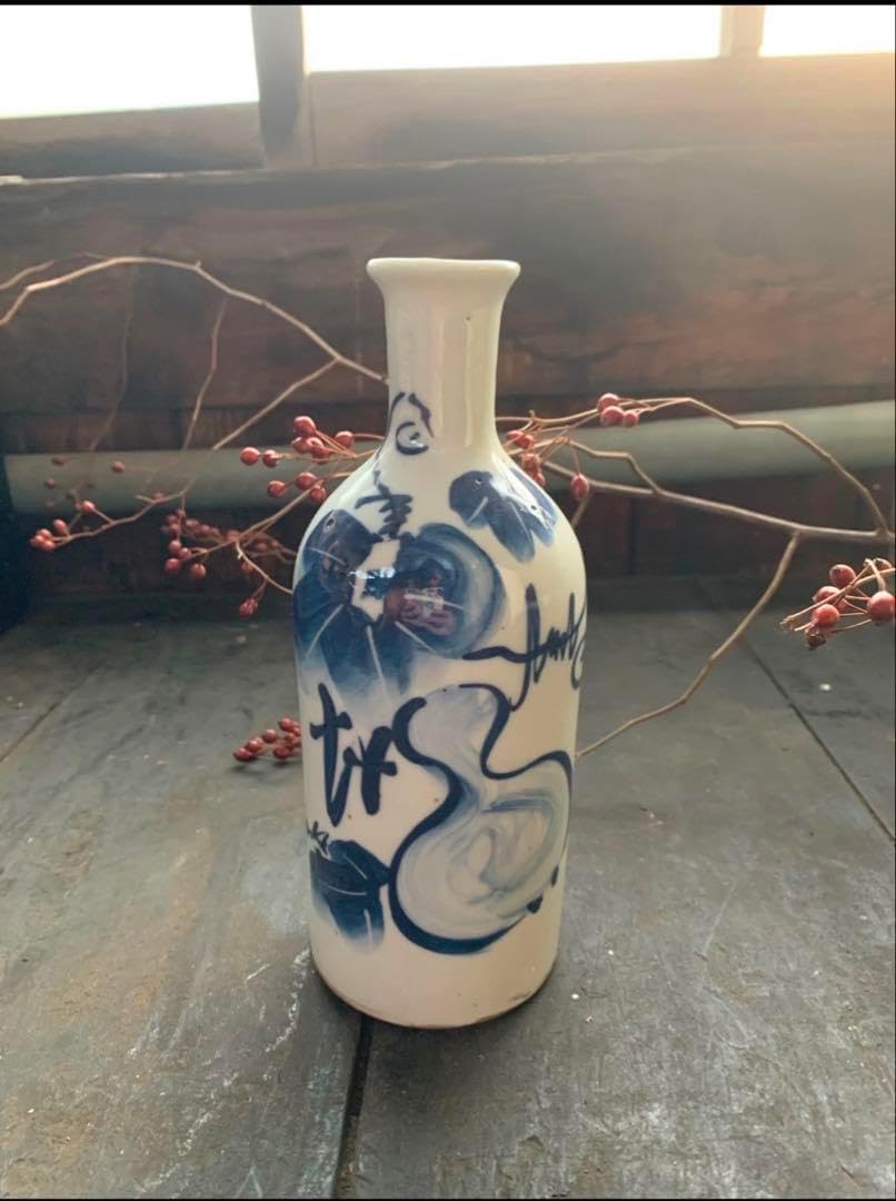 陶胎染付 太白手 徳利 酒器 古美術 古道具 アンティーク