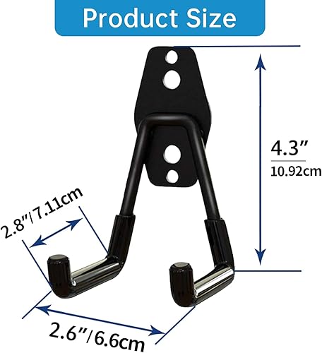 Miniatura 2 de Ganchos de almacenamiento de utilidad para garaje, organizador de herramientas de jardín para garaje, ganchos de montaje en pared de acero, ganchos