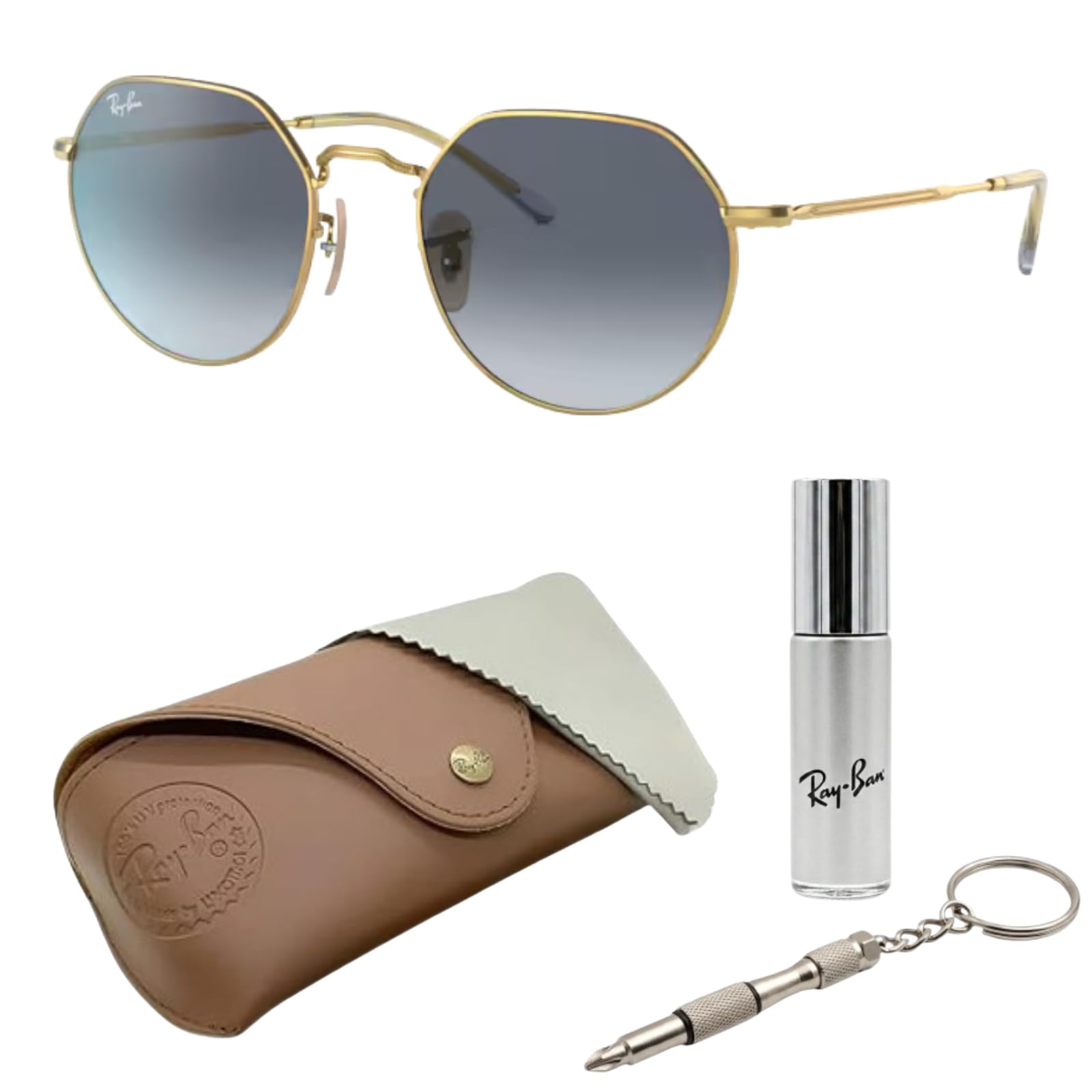 Ray-Ban RB3565 JACK Square-Round Shaped Sunglasses for Men & Women