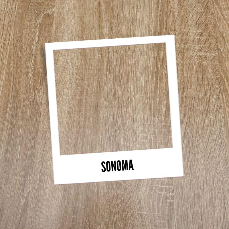 Buyqualia - Escritorio METÁLICO con Huecos 120x75x73 CM – Acabado Sonoma (Mesa Escritorio 100 * 70 * 40)