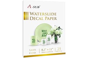 A-SUB Premium Waterslide Decal Paper for Laser Printers