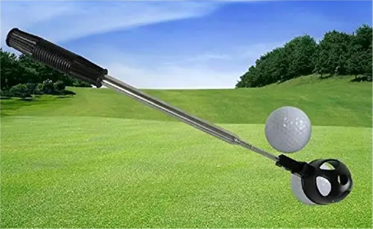 Golf Ball Retriever 4pcs Golf Ball Retrievers On-Course Accessories Portable Stainless Steel Shaft Catcher