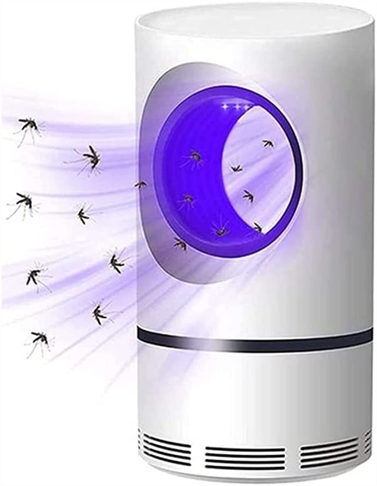 Lámpara LED para Matar Mosquitos, luz Nocturna UV, Repelente de Mosquitos, Trampa para Matar Moscas, Control de Insectos, Ventilador de succión, sin Zapper, lámpara atrapasueños Segura para niños, 36