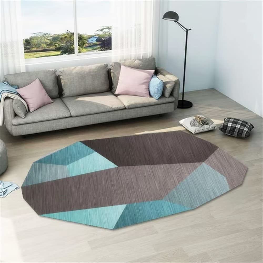 Tapis sol 160x230cm ovale équipé d'une base technique antidérapante