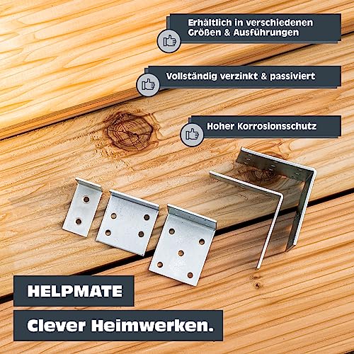 HELPMATE – Lochplattenwinkel 40x40x20 mm – 24 Stück – galvanisch verzinkt – Ansicht 6