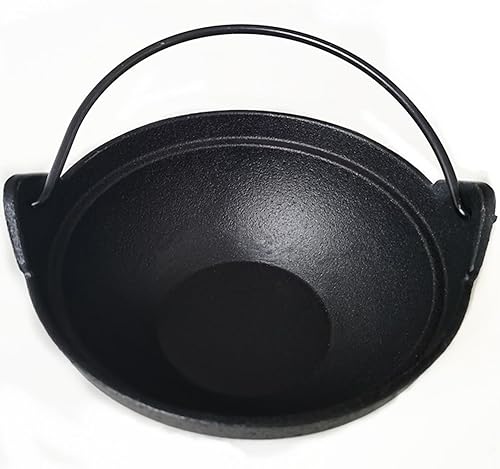 Miniatura 2 de Olla caliente de hierro fundido de estilo japonés Shabu Shabu Sukiyaki Nabe con tapa de madera y estufa de cocina, utensilios de cocina