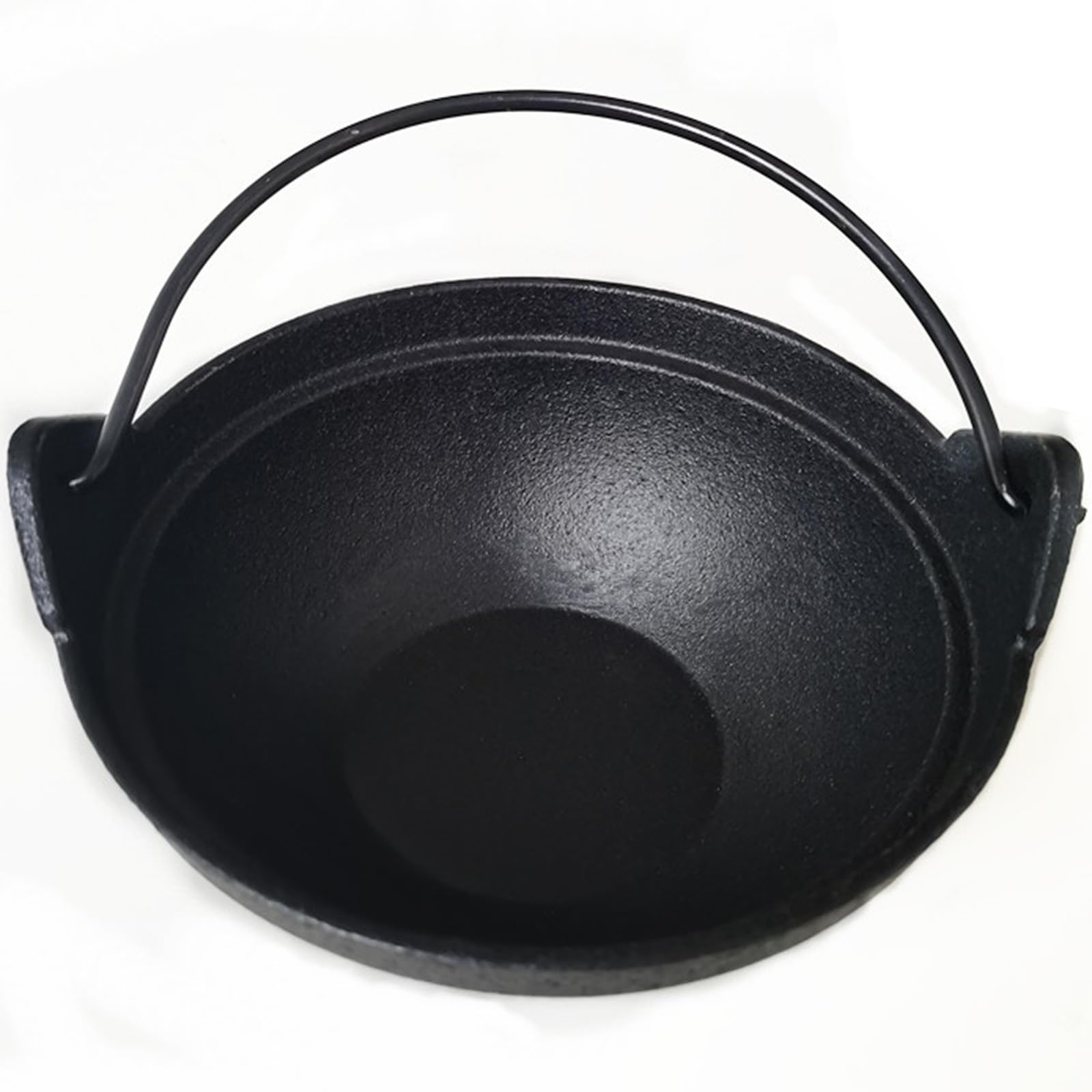 Pentola da Cucina in ghisa Shabu in Stile Giapponese, per Sukiyaki Nabe, con Coperchio in Legno e fornello Antiaderente, per servire zuppa di Noodle e Ramen Sukiyaki, 28 cm/11 poll