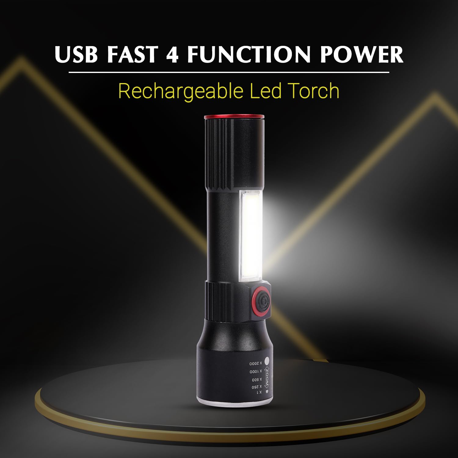 Care 4 USB Rechargeable Mini Pocket Torch Light for Emergency (ZY 