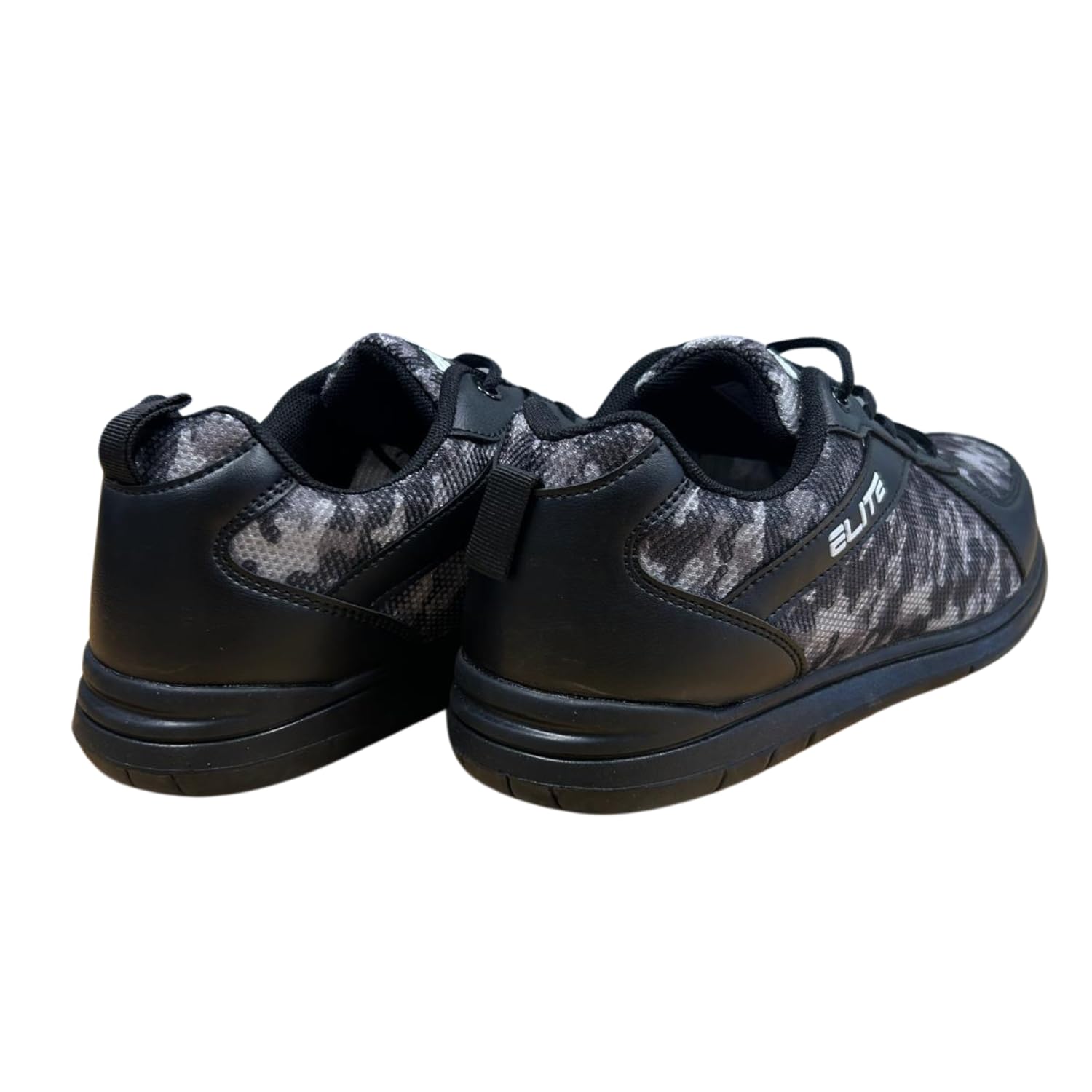ELITE Pinnacle Bowlingschuhe für Herren – leicht, universelle Gleitsohlen, bequem und leistungssteigernd, Grau, Camo, 48 EU