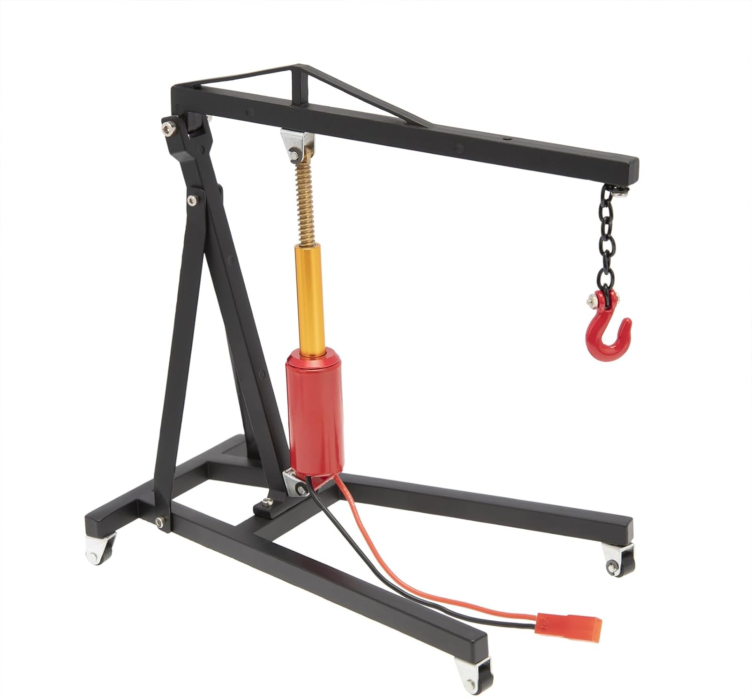 REDSPIDER RC Model Simulation Engine Crane Hanger Electric Model Car Crane Jack Universal for 1/8 1/10 Scale Remote Control Vehicles (Black)