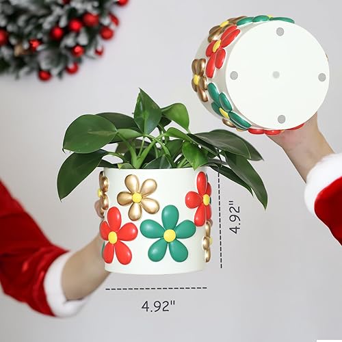 Miniatura 3 de GUGUGO Squiggle Lines - Lindas macetas para plantas, macetas para plantas de interior, divertidas y coloridas, maceta única para suculentas, macetas