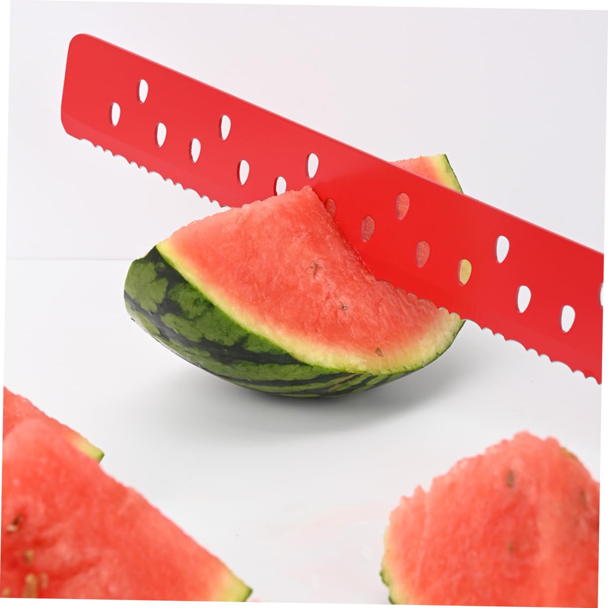 Lot de 2 Couteaux Coupe-melon en Acier Inoxydable, Découpe Melon et Pastèque, Coupes Nettes, Facile à Nettoyer, Cuisine