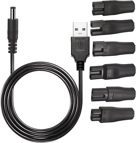 HJEFBDP Cargador de repuesto universal para cortapelos eléctrico de 3.7 V - 5 V, USB para varias marcas, peluqueros eléctricos, cortadoras
