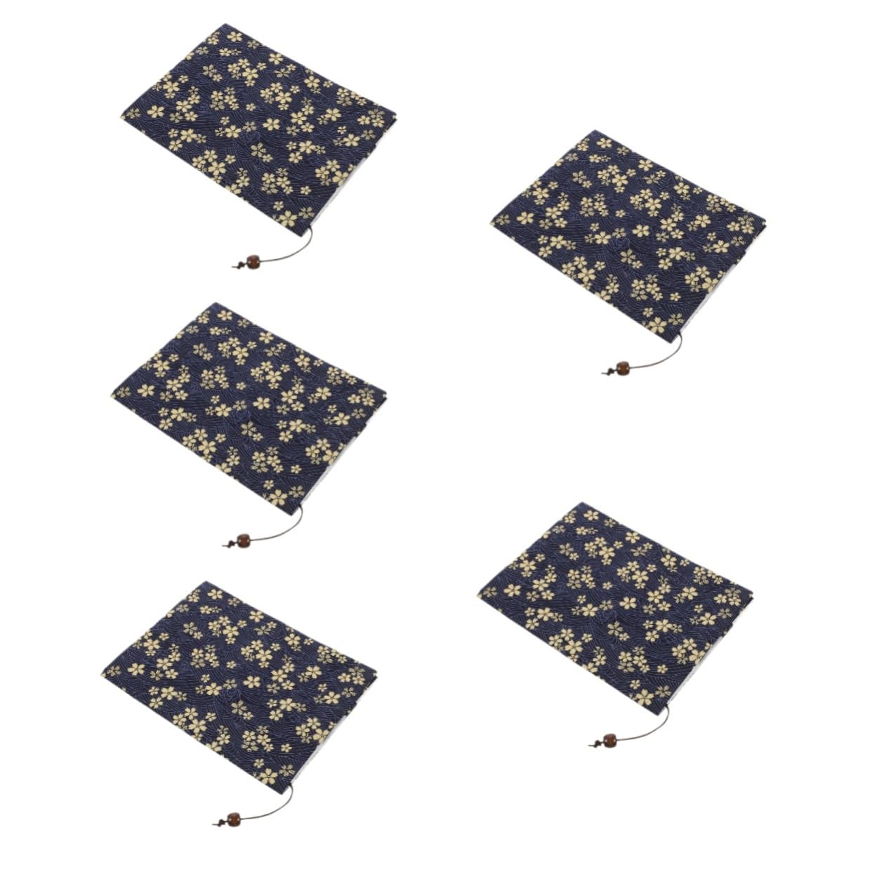 Operitacx 5piezas Funda Protectora Para Libros Reutilizable Cubierta Retro Estampado Floral Para Protección De Libros Para Notas y Diarios
