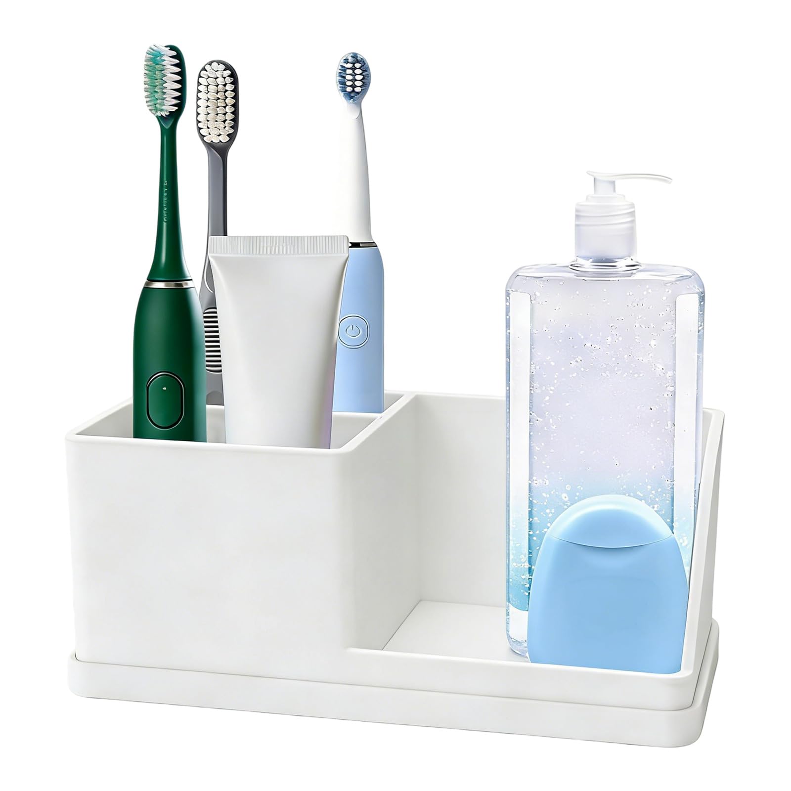 TQUXNGA Silicone Toothbrush Holder with Drain Feature for Countertop Hygiene and Bathroom Organization Silicone Toothbrush Holder with Drain Feature for Countertop Hygiene and Bathroom Organization