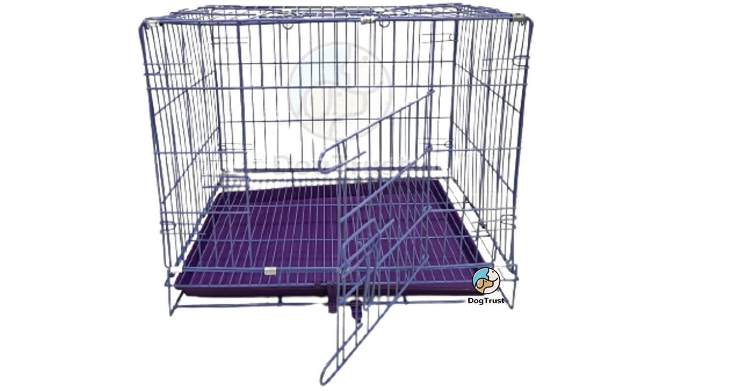 Dog Trust Dog Metal Crates Cage Kennel with Removable Tray Suitable for Large Adult Dog (Size 46 * 29 * 18) Colour- Purple (18Inch) 3