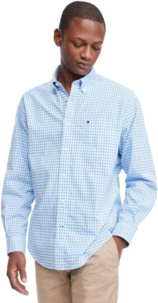 Tommy Hilfiger Mens Twain Check Stretch Ls - CLF