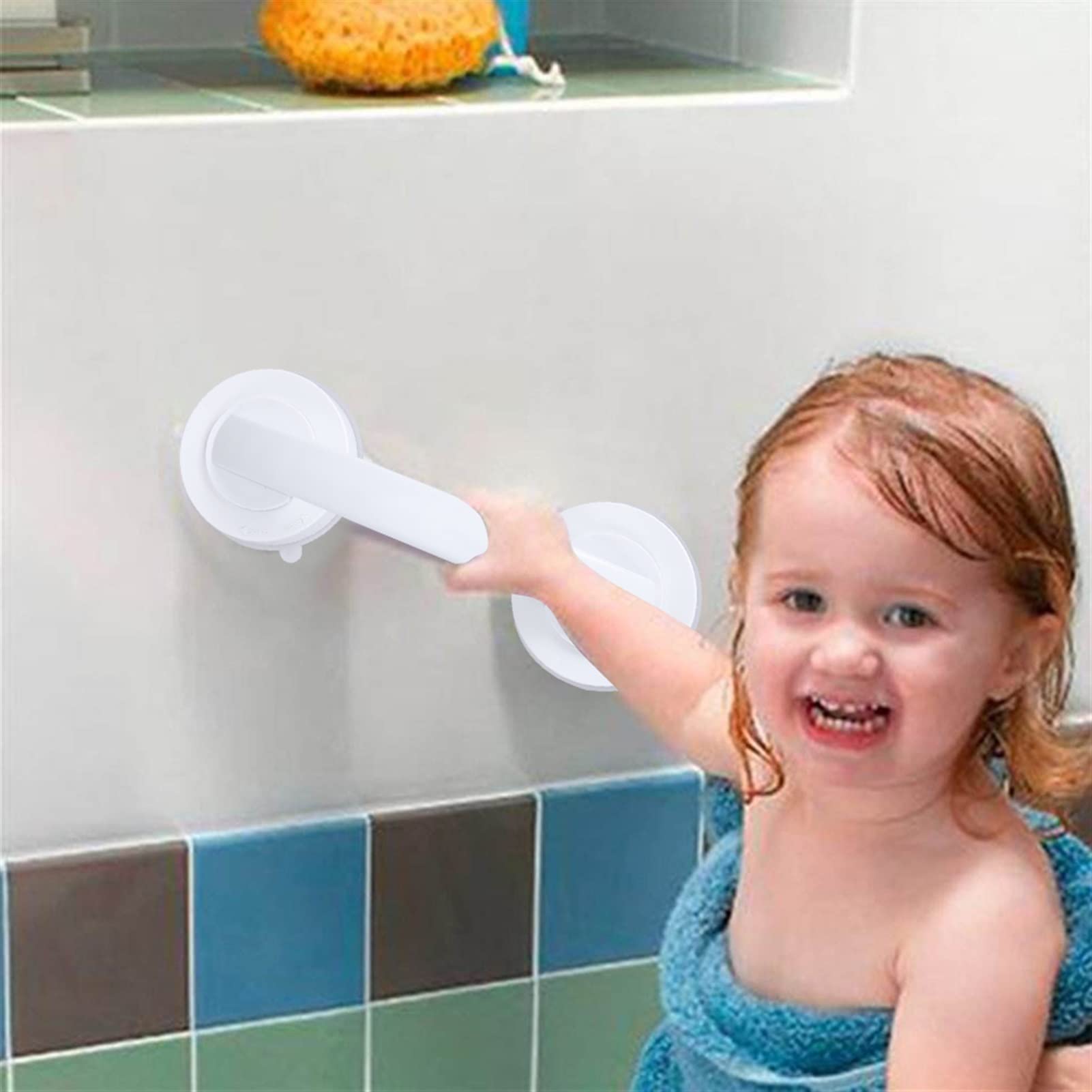 Barra de Apoyo para Ducha con Ventosa, Mango de baño, Ventosa, Seguridad para la Ducha, pasamanos para niños, Agarre para riel de baño, Ventosa para Inodoro, Herramientas Antideslizantes de