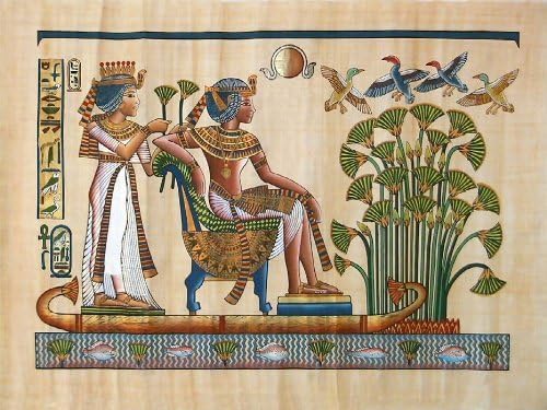 Egyptian Style Handcrafted Unique Greetings Card - Notepaper, Any Occasion 20 x 13 cm Cello Wrapped, With Envelope