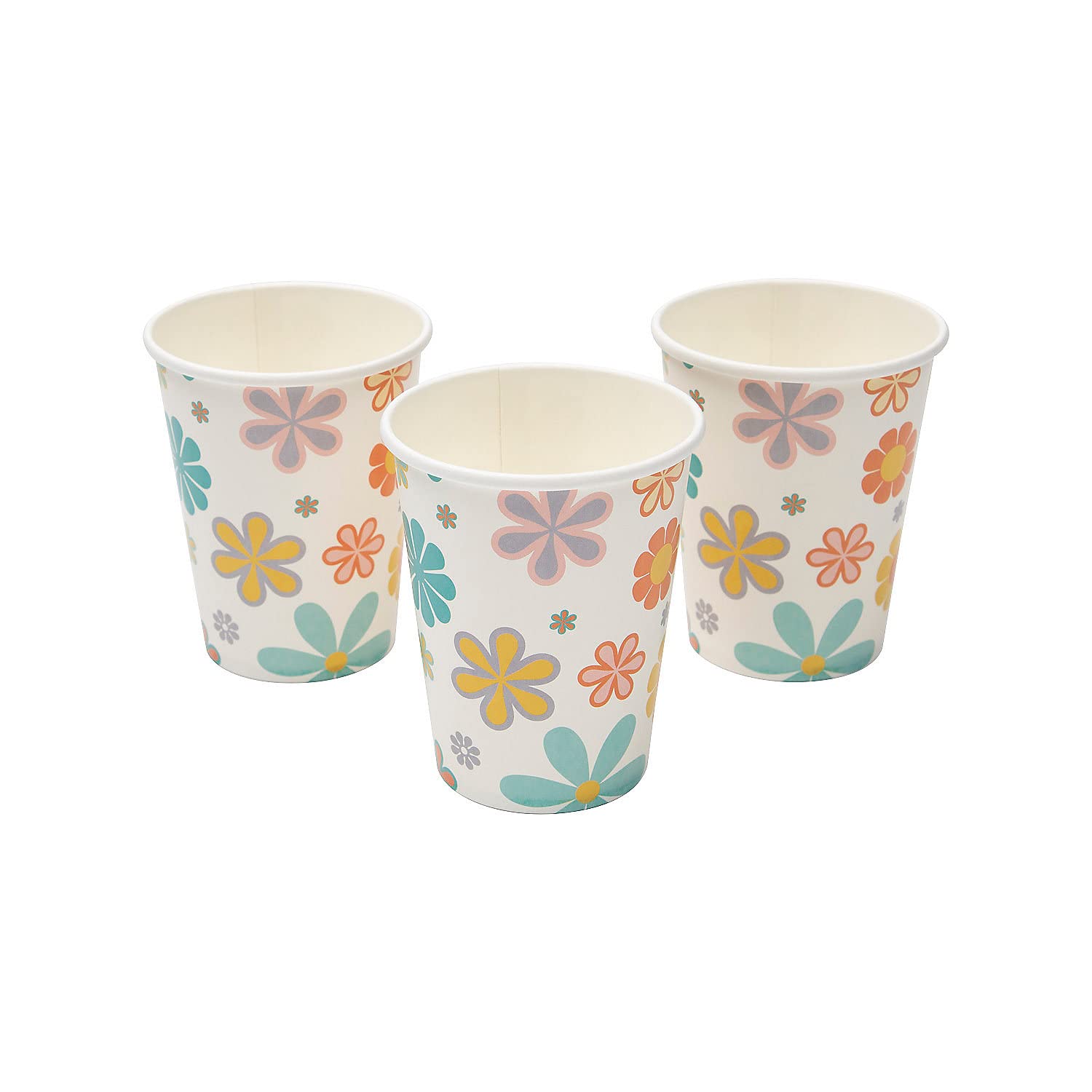 Fun Express Groovy Flower Power Party Cups - 8 Ct.