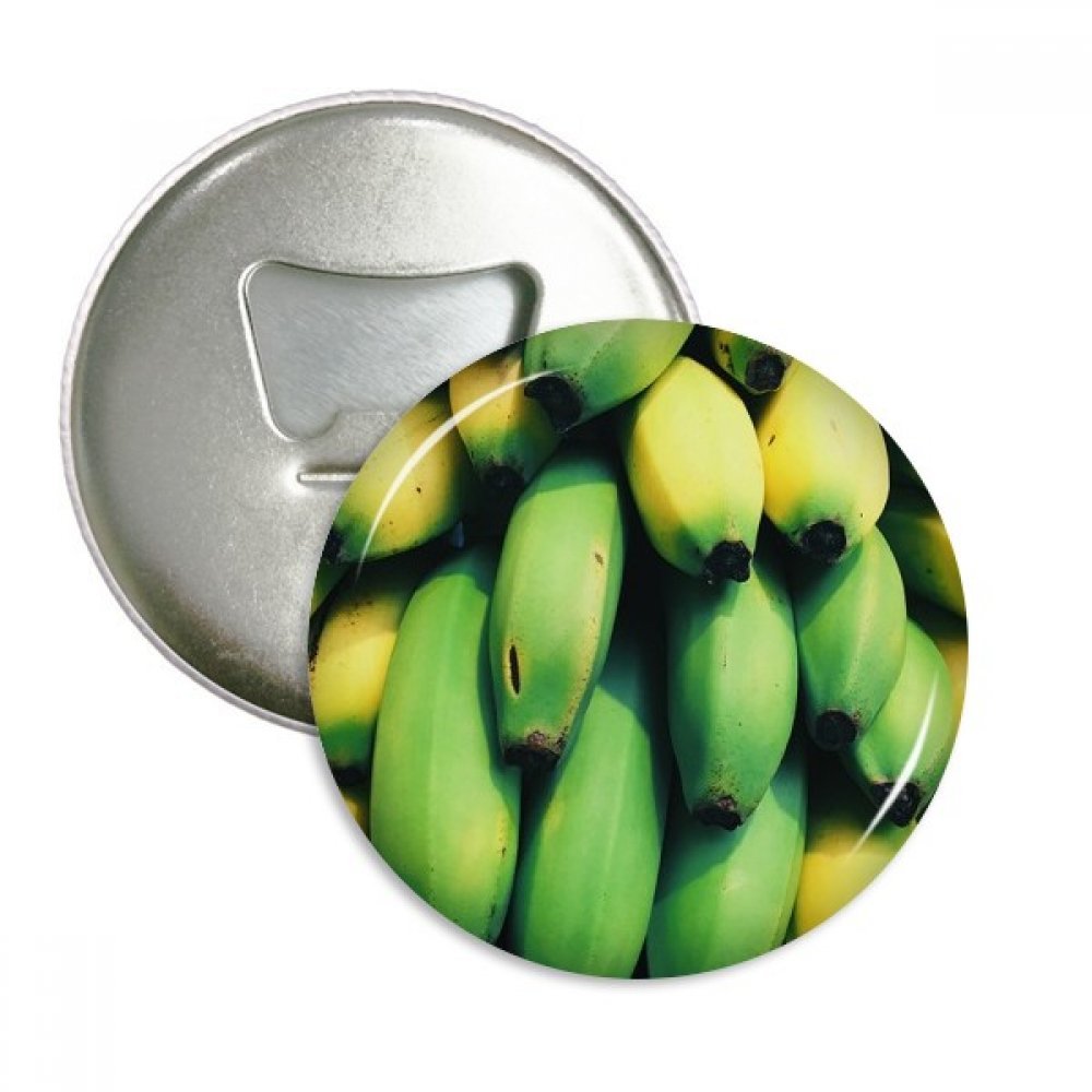 Bouton d'insigne aimanté banane jaune rond pour ne plus jamais perdre votre décapsuleur de cuisine