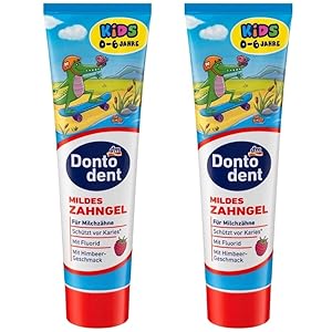 Dontodent Kids Mildes Zahngel Himbeer 2x100ml