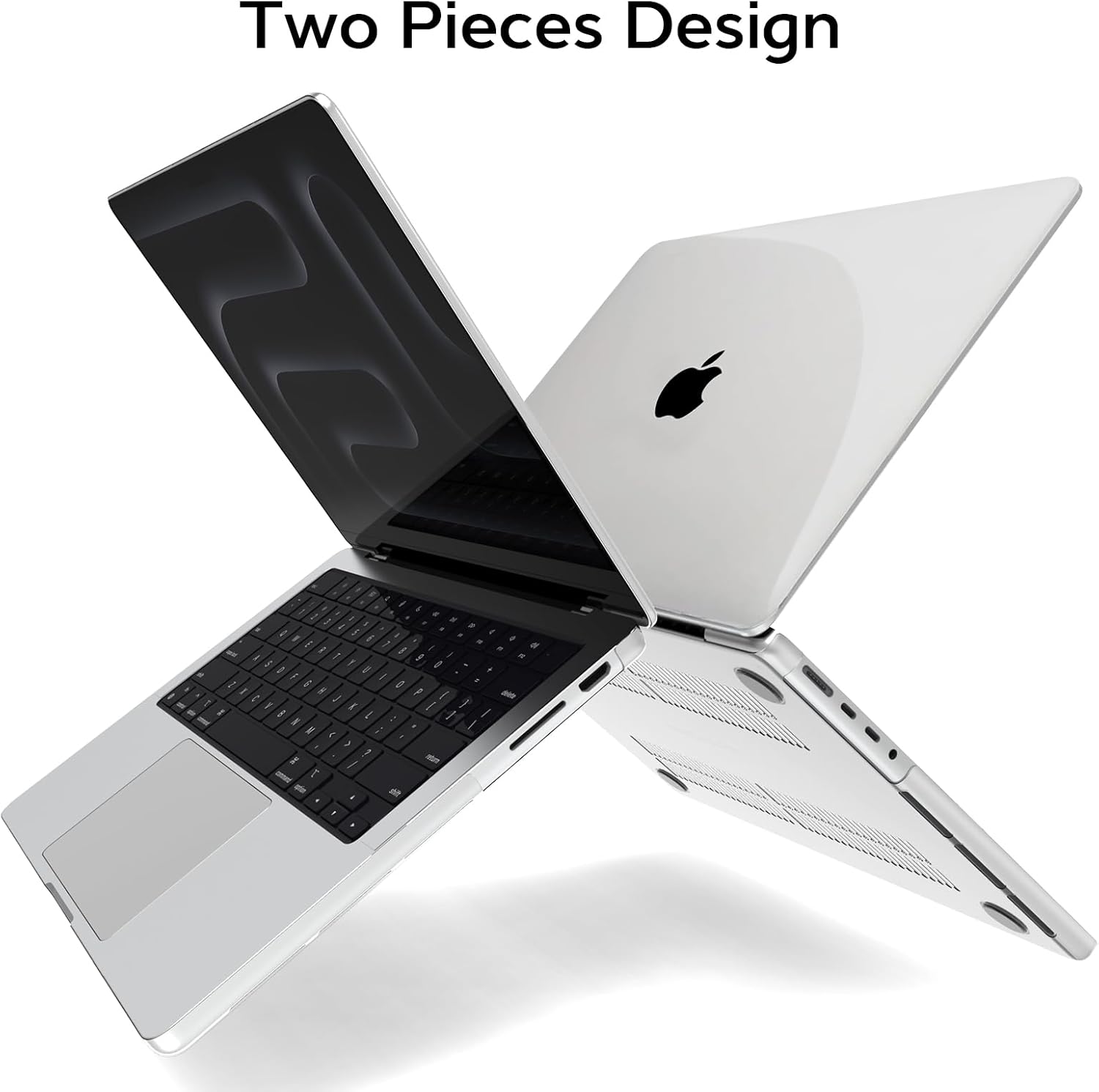 Anban Compatible with MacBook Pro 14 inch Case 2026-2021 M5 M4 M3 M2 M1 Pro Max Chip A3434 A3112 A3185 A3401 A2918 A2992 A2779 A2442, Plastic Hard Shell Case+Keyboard Cover+Screen Protector, Clear - Image 4