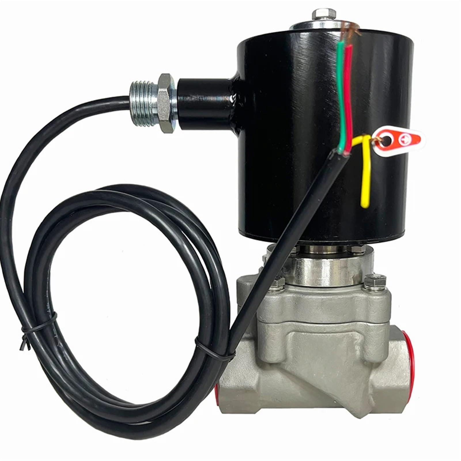 PXQCHAVLN Zero Pressure Start 10bar 1MPa 2 Way Direct Acting Solenoid Valve 1 inch 24V Orifice 25mm SS304 DN25 Normally Close Water(G-24v-normally Open,DN25)