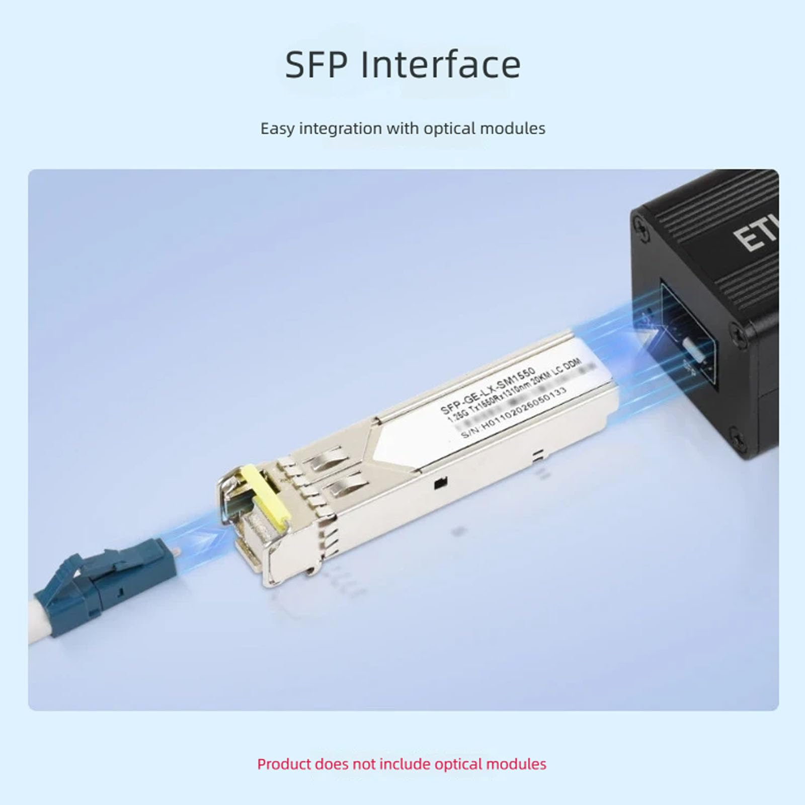 Convertitore Bridge in Fibra Ethernet con Gigabit, with Poe