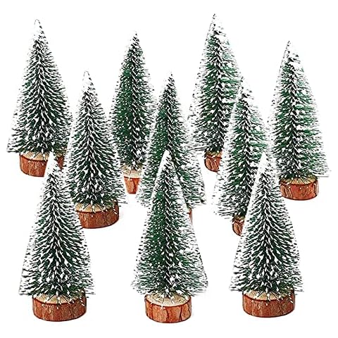 10 PCS Mini Frosted Christmas Trees by Ashuxxn Cover