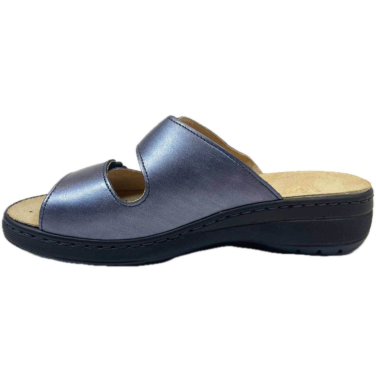 Comfort DONNA sandali in pelle Tylor con doppio strappo e plantare sanitarie produzione qualità EU