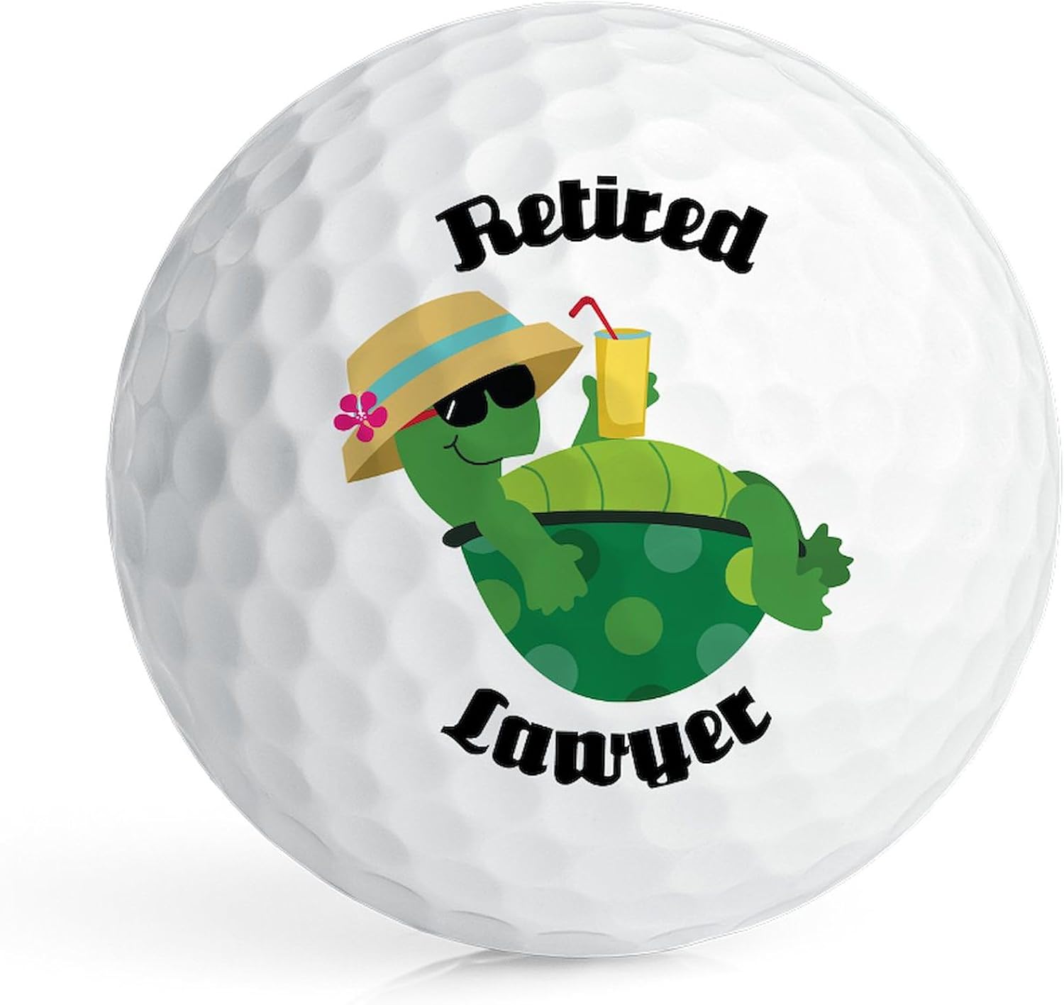 CafePress Retired Lawyer Turtle Novelty Golf Balls (Pk of 12)