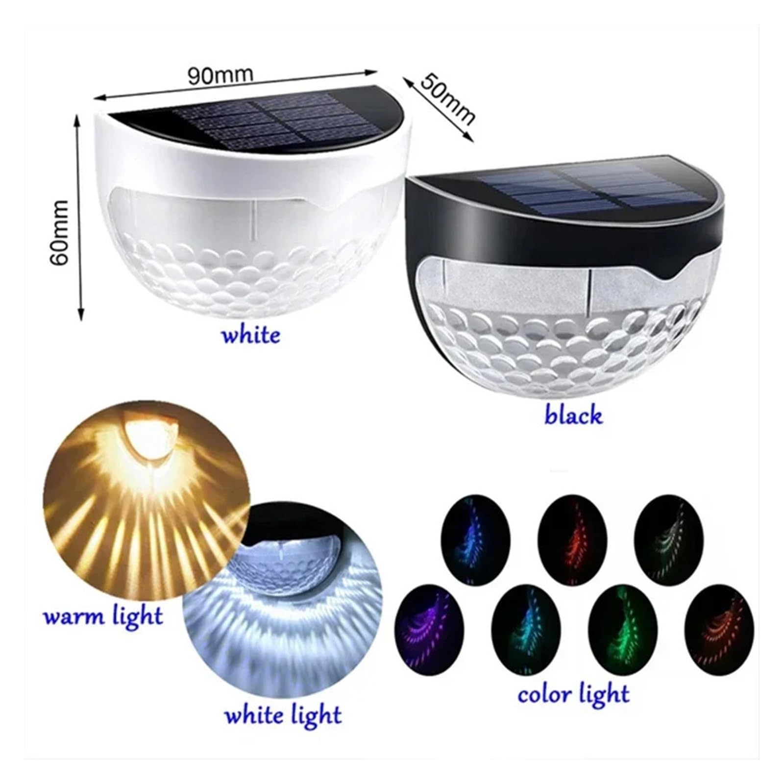 2/4/6/10/12/18/20 Piezas Luz Solar For Valla, Lámparas De Pared Impermeables For Exteriores, Decoración Festón, LED For Escaleras Jardín Y Patio Sensor De Movimiento(White Shell-White,10Pcs)
