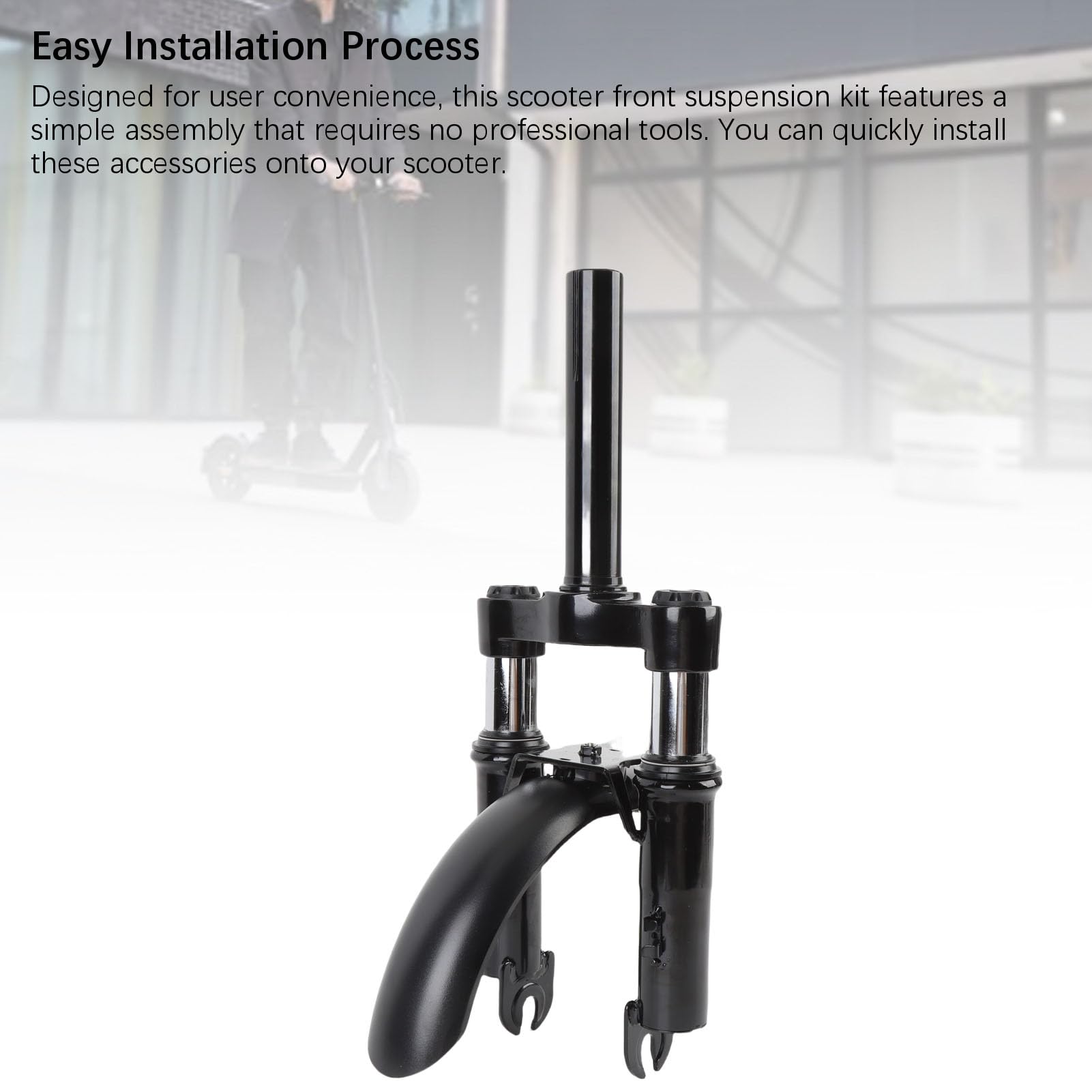 Yctze Kit de Suspension Avant de Scooter, Kit de Garde-Boue de Béquille de Fourche Avant, de Composants Métalliques pour M365 1S Pro 2, avec Assemblage Facile