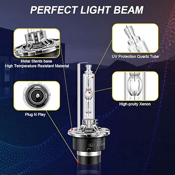 Erato D2S for Mazda 3 5 6 CX7 CX9 RX8 MX5 Miata 2007 2008 2009 2010 2011 2012, CX-7 CX-9 MX-5 RX-8 Xenon HID Headlight Bulbs 35W Metal Stents Base Replacement Lamps 6000K Diamond White, Pack of 2