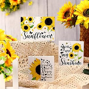 3 Pieces Tiered Tray Wood Signs Farmhouse Tray Decor Blank Wooden Table Sign Inspired Summer Fall Decor Rustic Mini Wood Kitchen Signs (Sunflower Style)