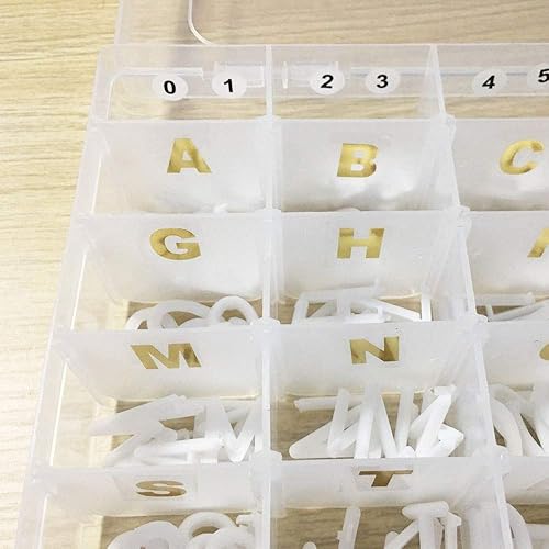 Miniatura 6 de Sivya Caja organizadora de plástico de 36 rejillas con separadores ajustables, ideal para tu tablero de cartas con calcomanías