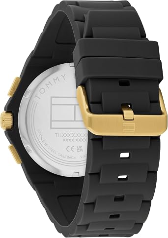 Tommy Hilfiger Mens Sporty Watch - Multifunction Silicone Wristwatch - Water Resistant up to 5 ATM/50 Meters - Premium Fashion Timepiece for All Occasions - 44 mm