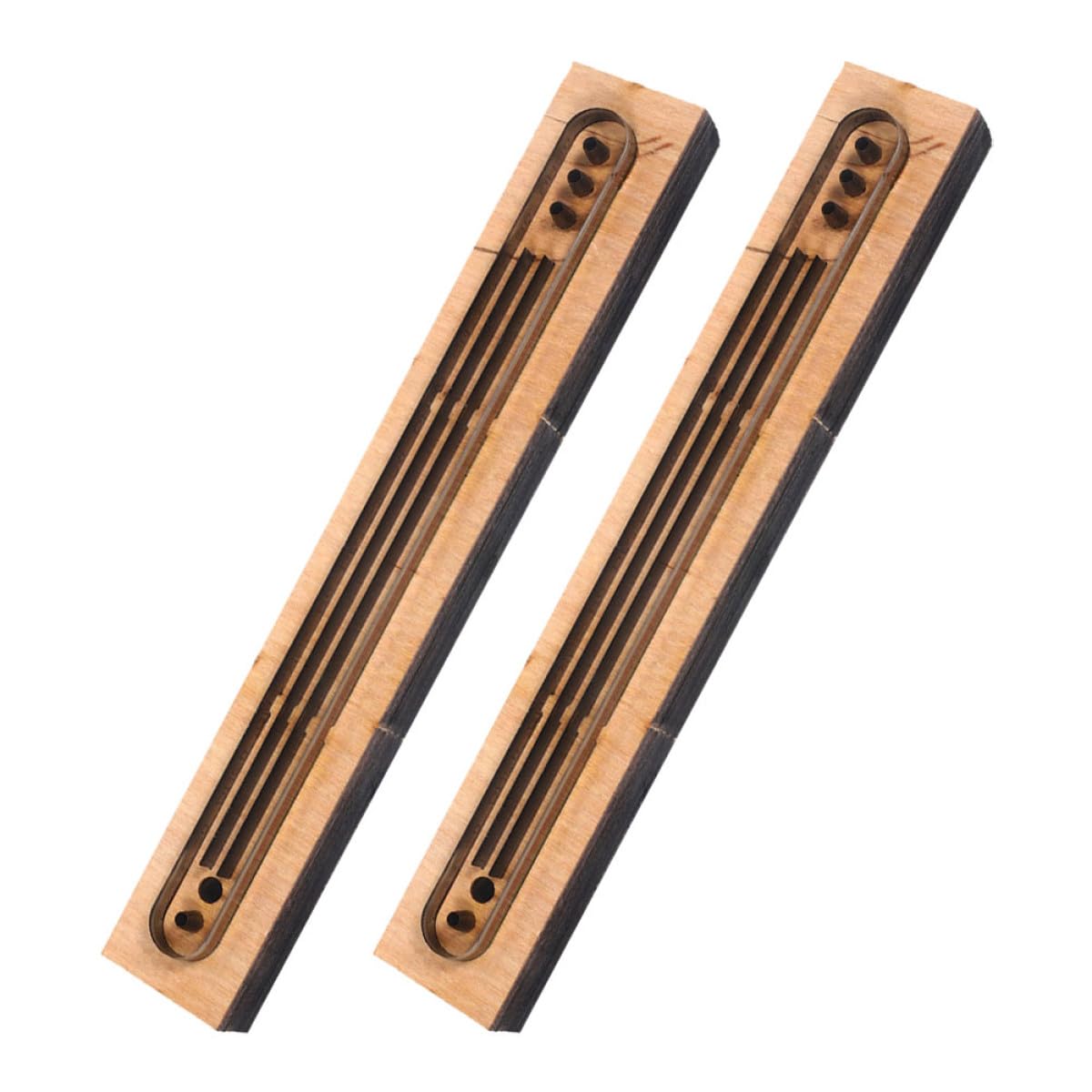 VINTORKY Troqueles de Metal Juego de 2 para Cortar Pulseras de Cuero de Tres Hilos Herramienta Versátil y Fácil para Proyectos DIY de Artesanía en Cuero