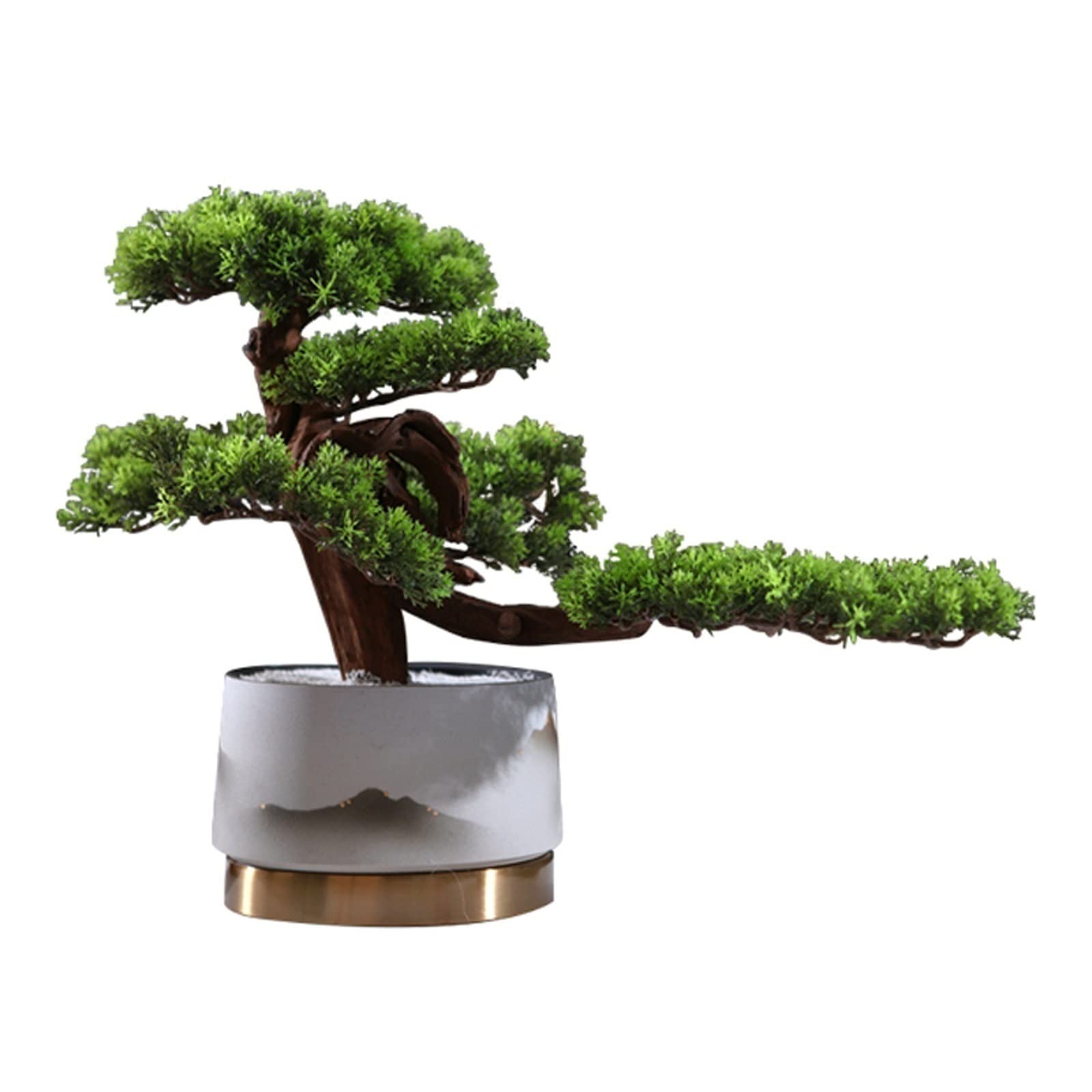 SWENEEN Home Fake Plants Simulation Pine Bonsai Green Plant Potted Artificial Plants Suitable For Home Office Living Room Decoration Potted Plants Artificial Bonsai Decoration,