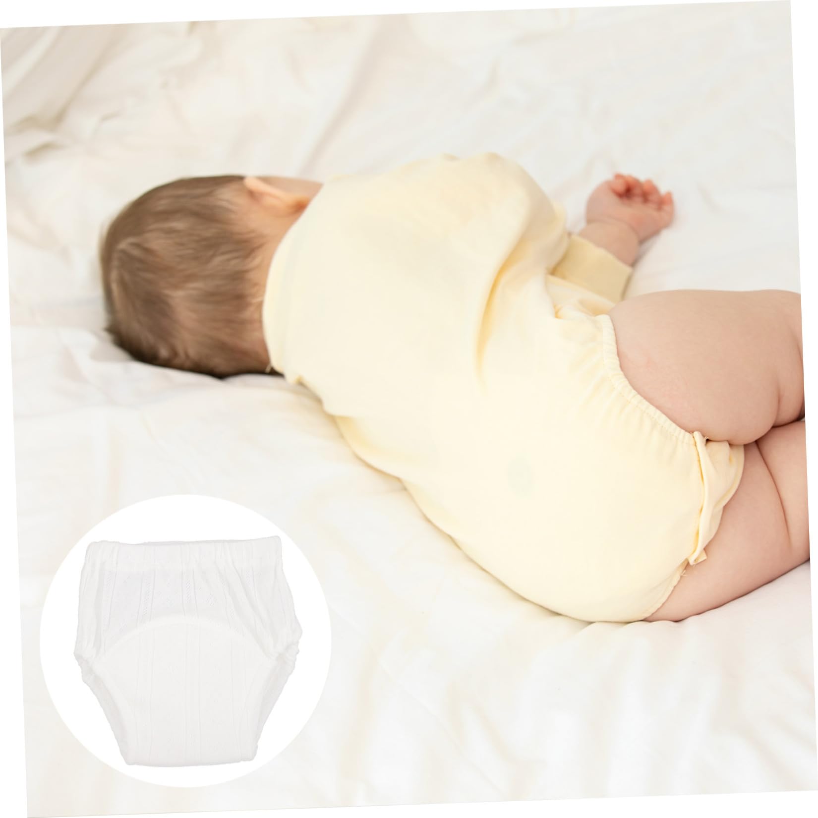 Pantalones de Entrenamiento para Bebés de Algodón Blanco, Absorbentes y Transpirables, Pack de 5 Piezas 9-11 Kg, Ideales para Aprendizaje de Baño