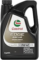 Castrol EDGE Euro 0W-40 A3/B4 Full Synthetic Motor Oil, 5 Quarts - Extreme Pressure Engine Protection